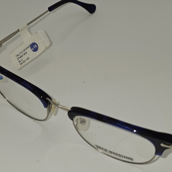 True‎ Religion Mens T013 BLU Blue RX Eyeglass Frames 54 20 145 - Picture 2 of 10